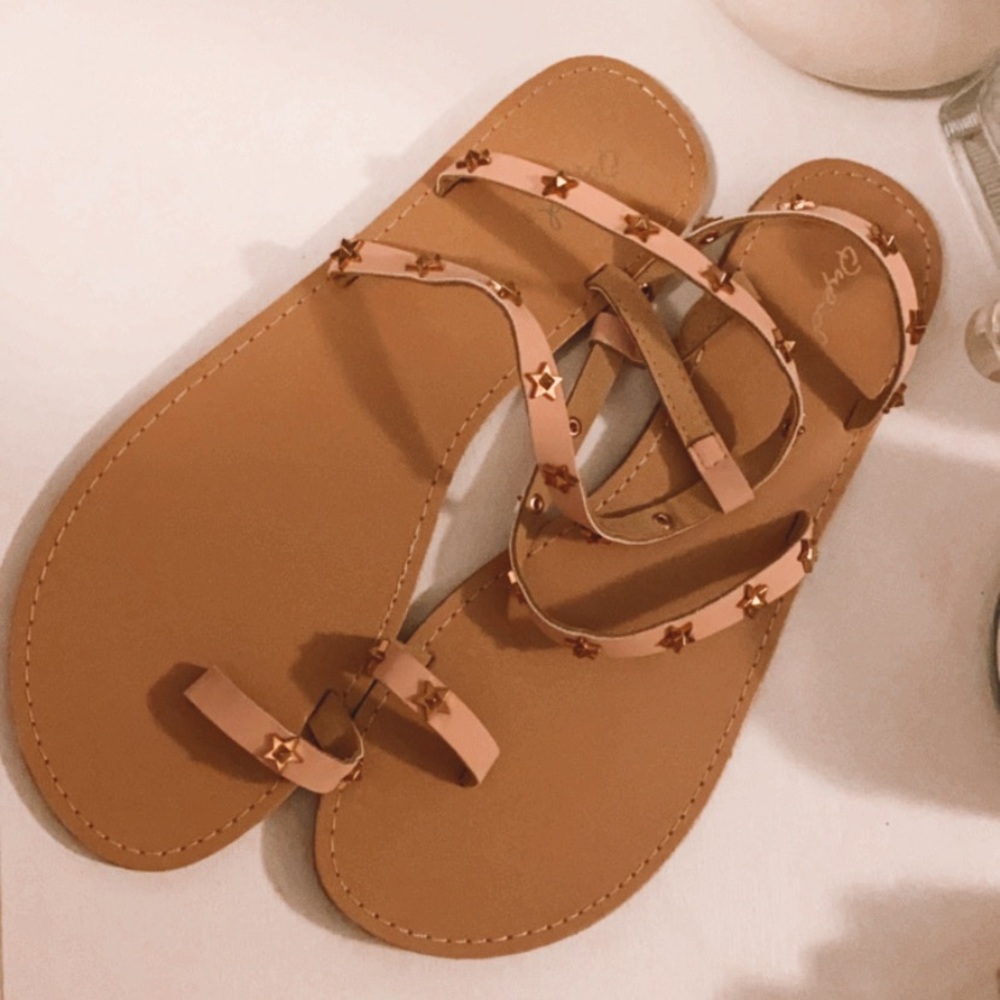 star studded sandals